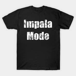 Distressed Impala Mode Text T-Shirt